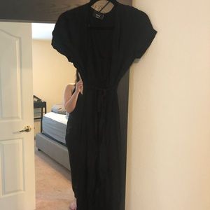 VICI Collection Black Bardot Wrap Maxi Dress